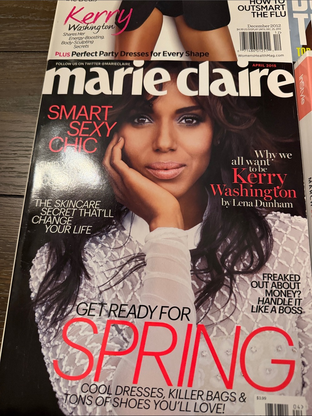 Kerry Washington Graphic Magazine Cover Print Tank Top - Navy/Green - Picture 3 of 8